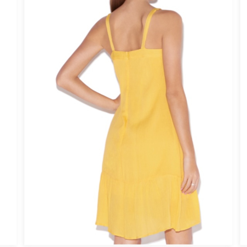 NWOT drop waist gauze dress yellow size. M